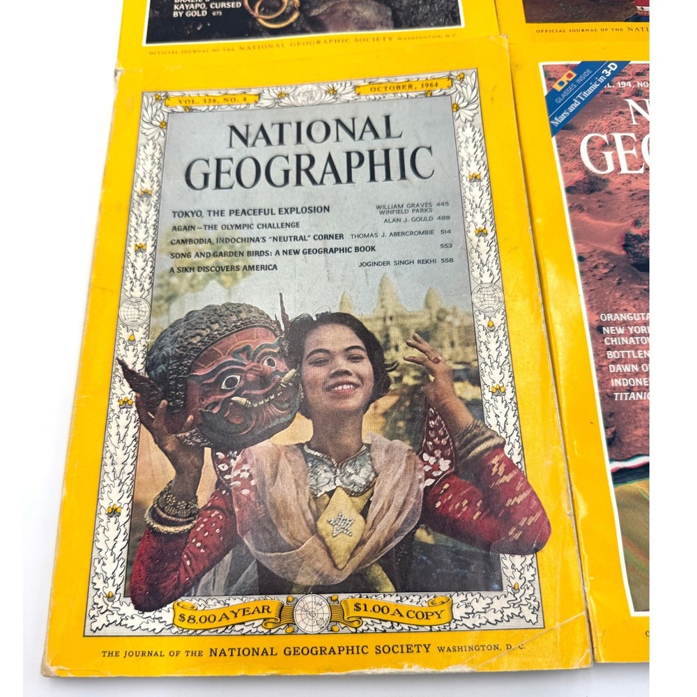 National Geographic Magazines Lot 4 Oct 1964 August 1998 Sept 1977 May 1994 - Picture 2 of 6